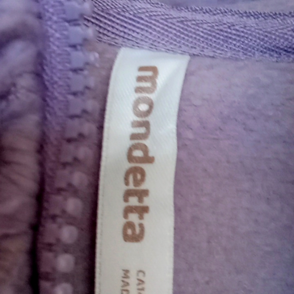NWT  PURPLE YOUTH HALF ZIP SHERPA BY MONDETTA.  SIZE MEDIUM (10-12). - Picture 7 of 11